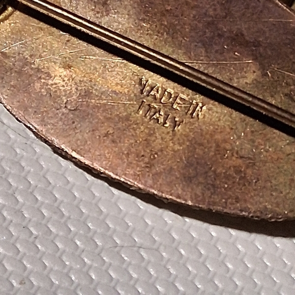 * Antique Vintage Made In Italy Micro Mosaic Glass Pin Brooch - Picture 5 of 5